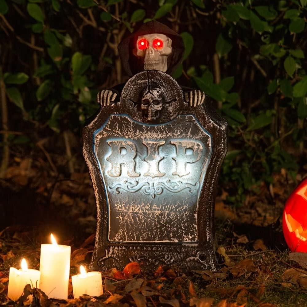 Halloween Işıklı Sesli Mezartaşı Dekor - KostümPartim®