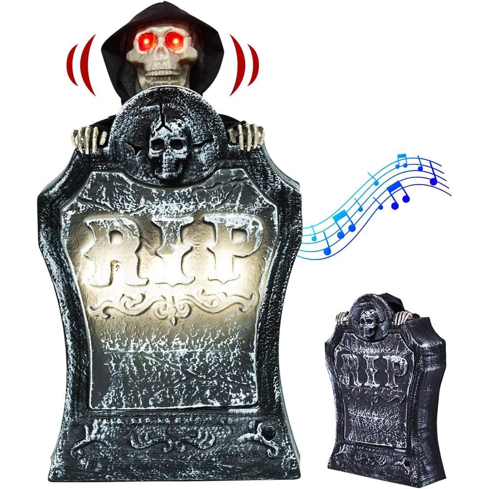 Halloween Işıklı Sesli Mezartaşı Dekor Halloween Dekorasyon Halloween Işıklı Sesli Mezartaşı Dekor - KostümPartim®