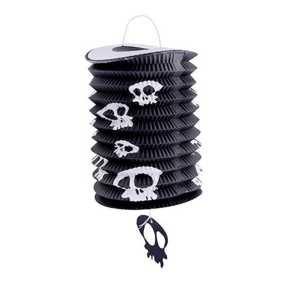 Halloween Kağıt Fener Asma Süs Siyah İskelet Halloween Dekorasyon Halloween Kağıt Fener Asma Süs İskelet - KostümPartim®