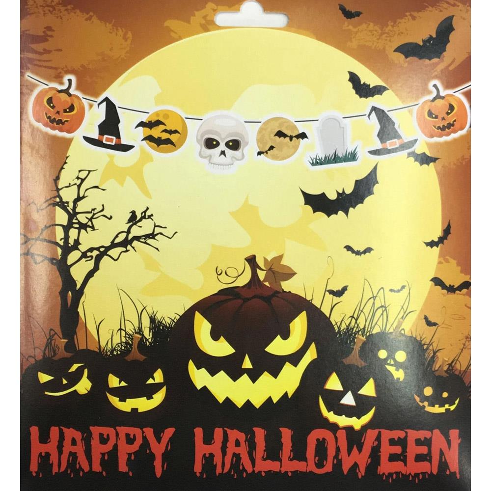 Halloween Temalı Kağıt Banner Dekor Halloween Dekorasyon Halloween Temalı Kağıt Banner Dekor - KostümPartim®