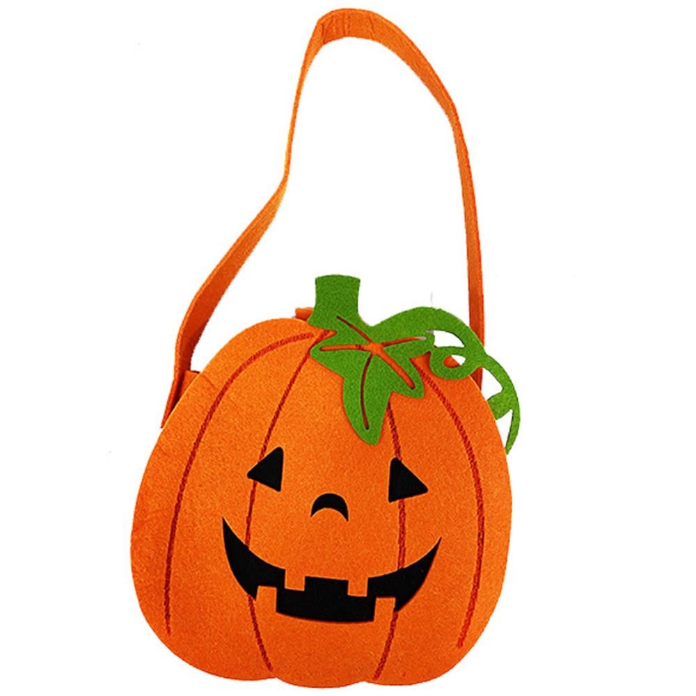 Halloween Turuncu Kabak Şeker Çantası Tatlı Balkabağı Hallooween Aksesuarları Halloween Turuncu Kabak Şeker Çantası Balkabağı - KostümPartim®