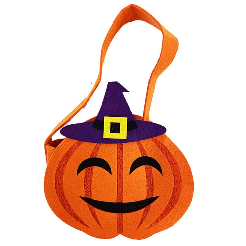 Halloween Turuncu Kabak Şeker Çantası Cadı Balkabağı Hallooween Aksesuarları Halloween Turuncu Kabak Şeker Çantası Balkabağı - KostümPartim®