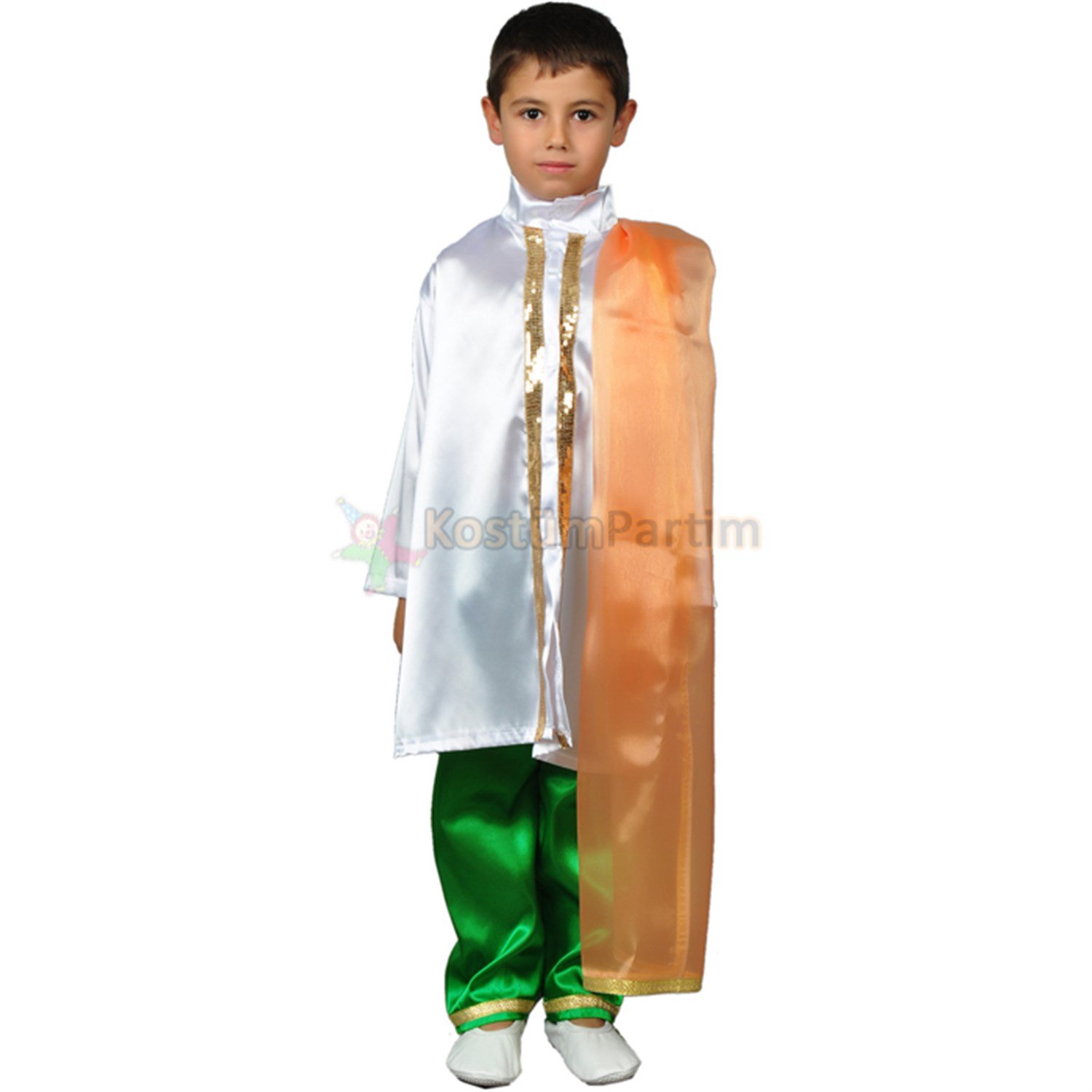Hintli Kostümü Erkek Çocuk Yeşil - KostümPartim®