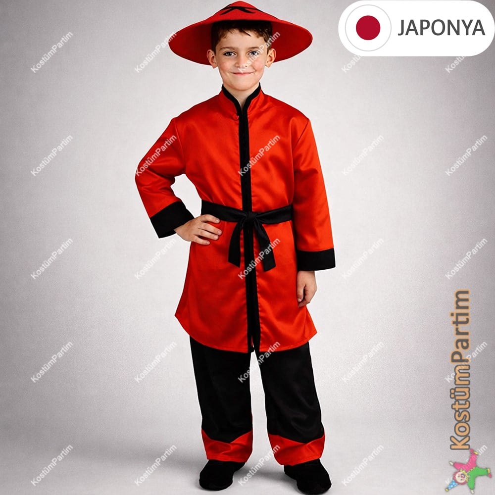 Japonya Kostümü, Japon Erkek Çocuk Kıyafeti Ülke Kostümleri Japonya Kostümü, Japon Erkek Çocuk Kıyafeti - KostümPartim®