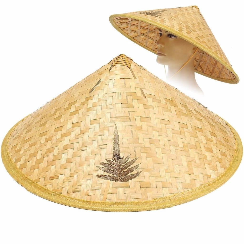 Kamboçya Vietnam Hasır Şapkası Yetişkin Naturel Renk Geleneksel Asya Şapkası Şapkalar KostümPartim® | Kamboçya Vietnam Hasır Şapkası Yetişkin | Naturel Asya Şapkası