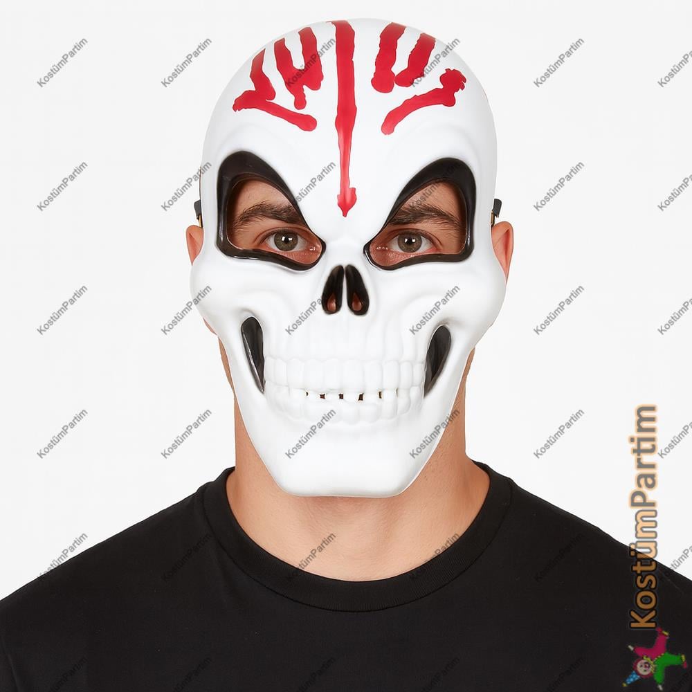 Kanlı İskelet Maskesi Yetişkin Maskeler KostümPartim® Kanlı İskelet Maskesi Yetişkin - Korkutucu ve Etkileyici Halloween Aksesuarı!