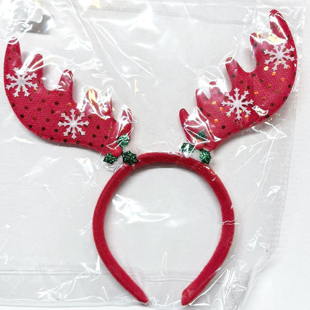 Kar Tanesi Desenli Kırmızı Geyik Boynuzlu Taç Yılbaşı Parti Malzemeleri KostümPartim® Kar Tanesi Desenli Kırmızı Geyik Boynuzlu Taç - Yılbaşı Kutlamalarınıza Kar Tanesi Işıltısı Katın