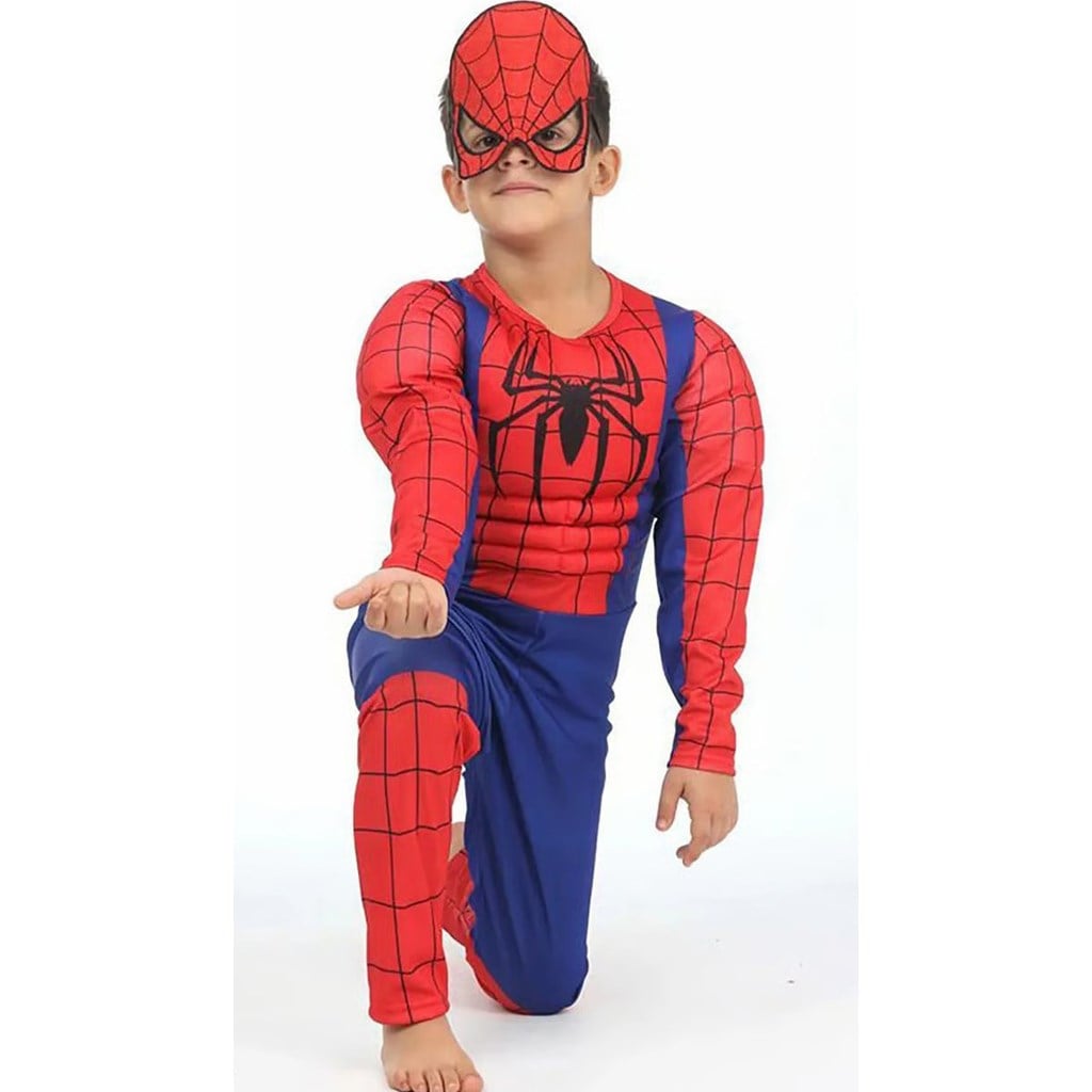 Kaslı Örümcek Adam Kostümü Kaslı Spiderman Kıyafeti Spiderman Kostümleri Kaslı Örümcek Adam Kostümü Kaslı Spiderman Kıyafeti - KostümPartim®