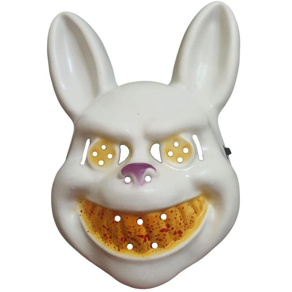 Katil Tavşan Maskesi Kanlı Beyaz Plastik Maskeler KostümPartim® Katil Tavşan Maskesi - Kanlı Beyaz Plastik ile Korku Temalı Partilere Hazır Olun!