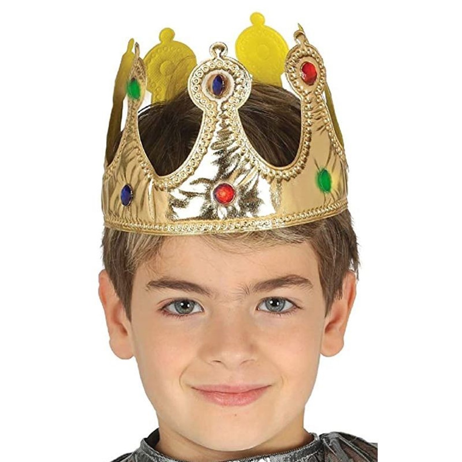 Kral Tacı Altın Renk KumaşŞapkalarKostümPartim ★ Kral Tacı Kumaş Model / Şapkalar