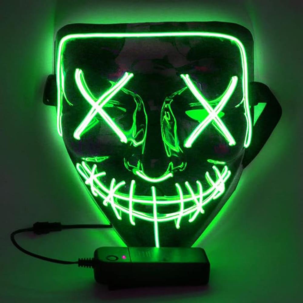 Led Işıklı VFor Vendetta Maske Yeşil Anon Maskesi Maskeler Led Işıklı VFor Vendetta Maske Yeşil Anon Maskesi - KostümPartim®