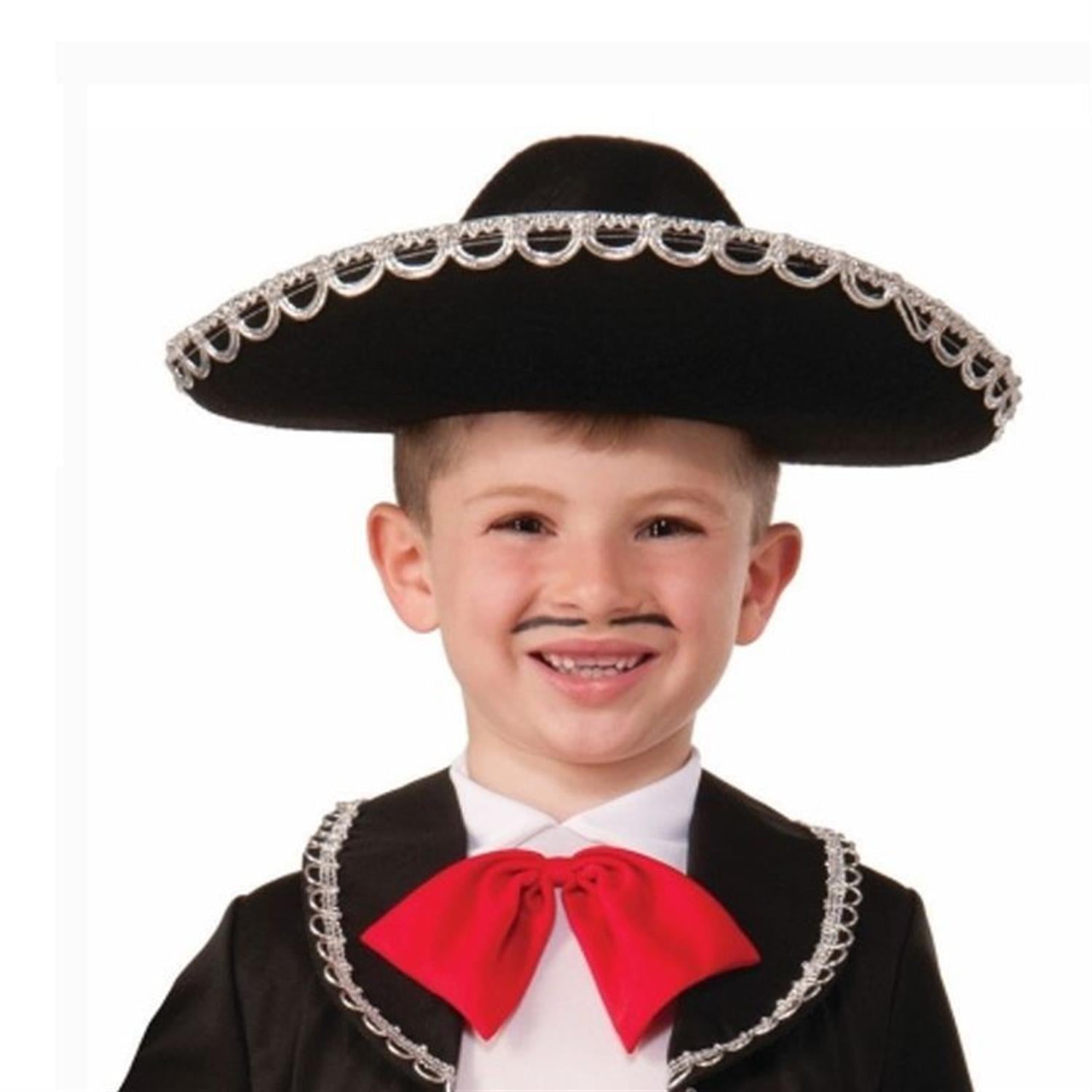 Meksikalı Şapkası Çocuk Siyah Mariachi Şapka  Şapkalar Çocuk Meksikalı Şapkası Siyah Mariachi Şapka - KostümPartim®
