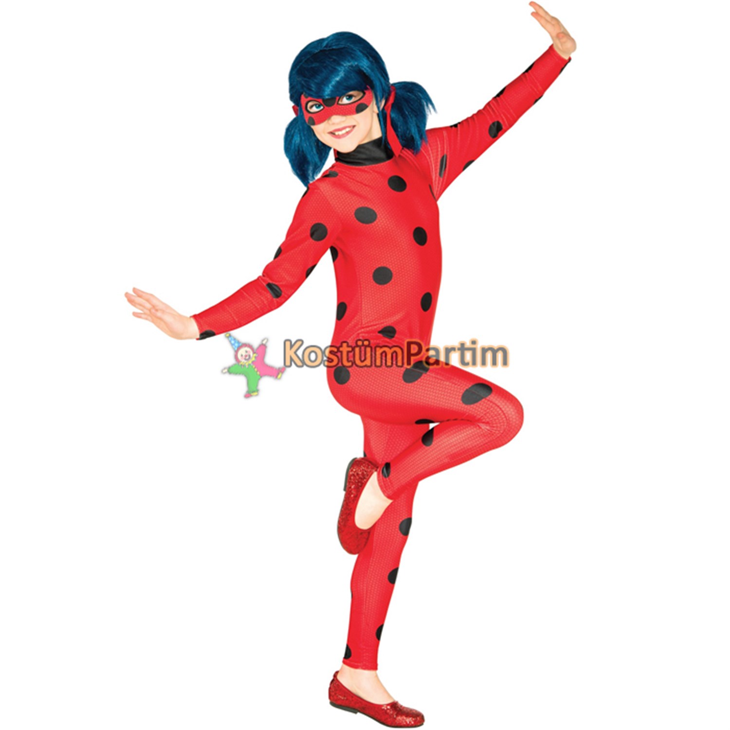 Mucize Uğur Böceği Kostümü, Kız Çocuk LadyBug Kıyafeti - KostümPartim®