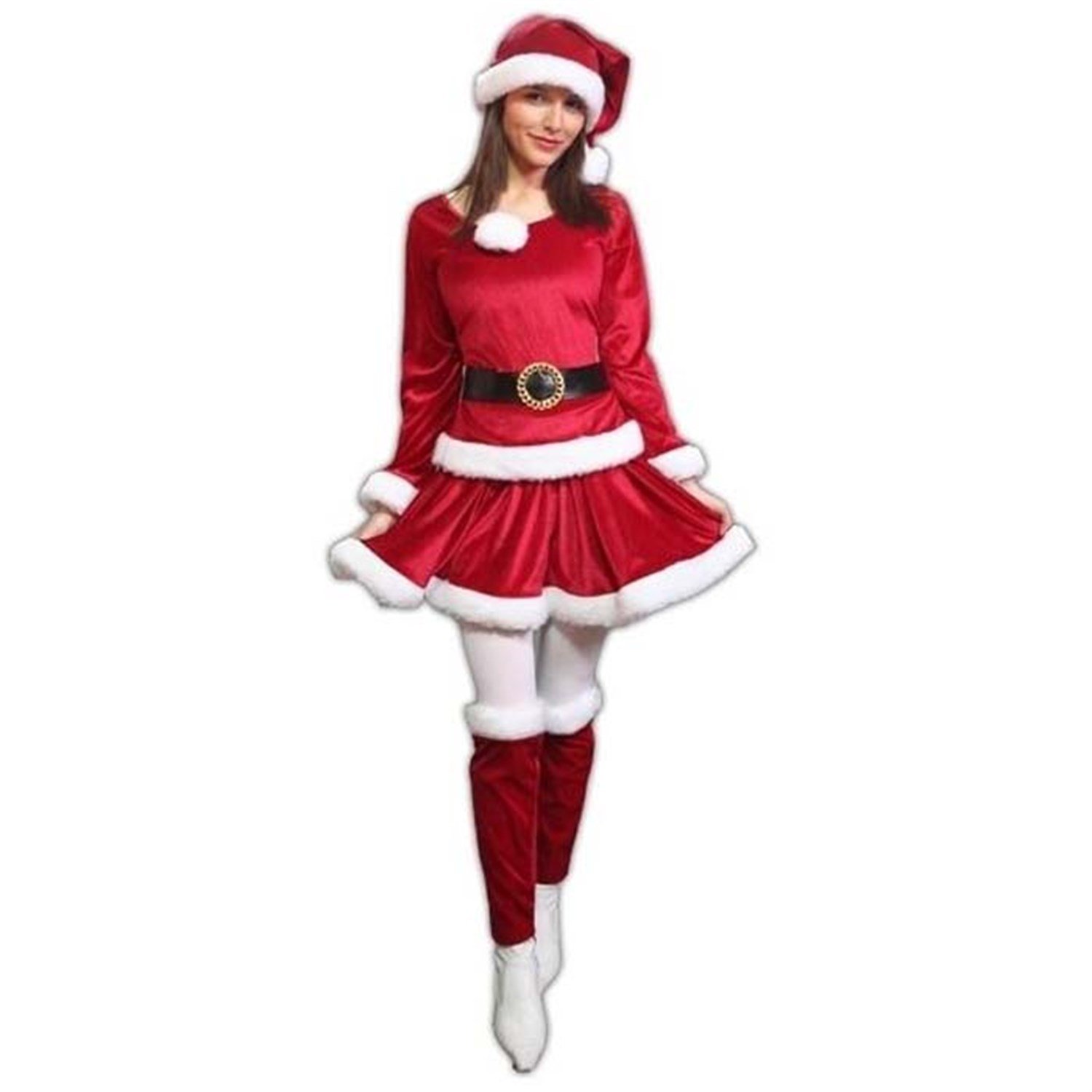 Noel Anne Kostümü Kadife Etek BluzNoel Anne Kostümleri