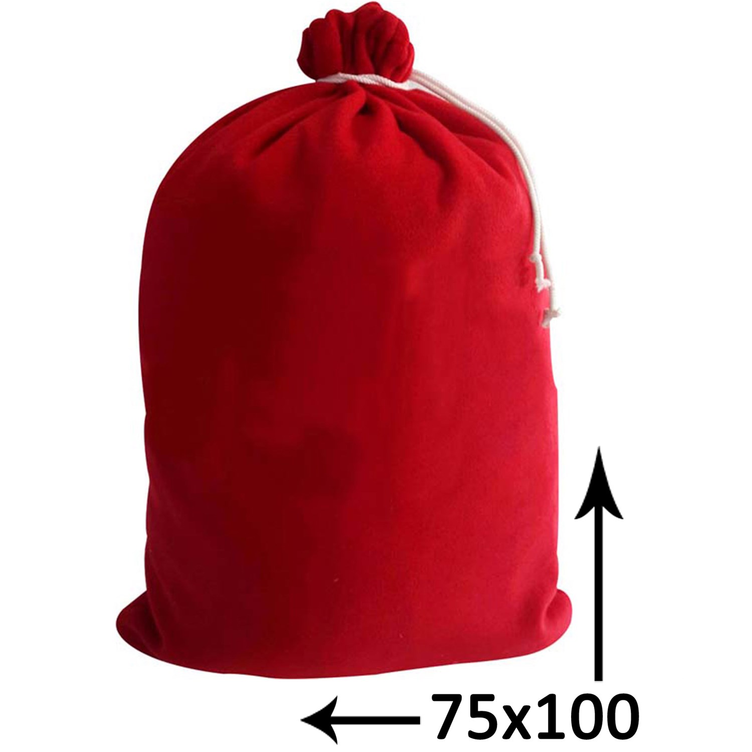Noel Baba Çuvalı Polar 100x75 Mega Büyük Boy Yılbaşı Partisi Aksesuarları KostümPartim ★ Noel Baba Çuvalı Polar Mega Büyük 1 Metre / Yılbaşı Partisi Aksesuarları