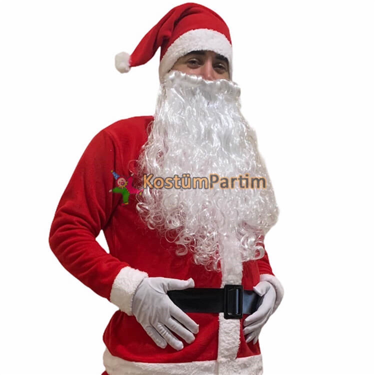 Noel Baba Sakalı Yarı Profesyonel 60cm. 100gr.Yılbaşı Partisi AksesuarlarıKostümPartim ★ Noel Baba Sakalı Yarı Profesyonel 60cm. / Yılbaşı Partisi Aksesuarları