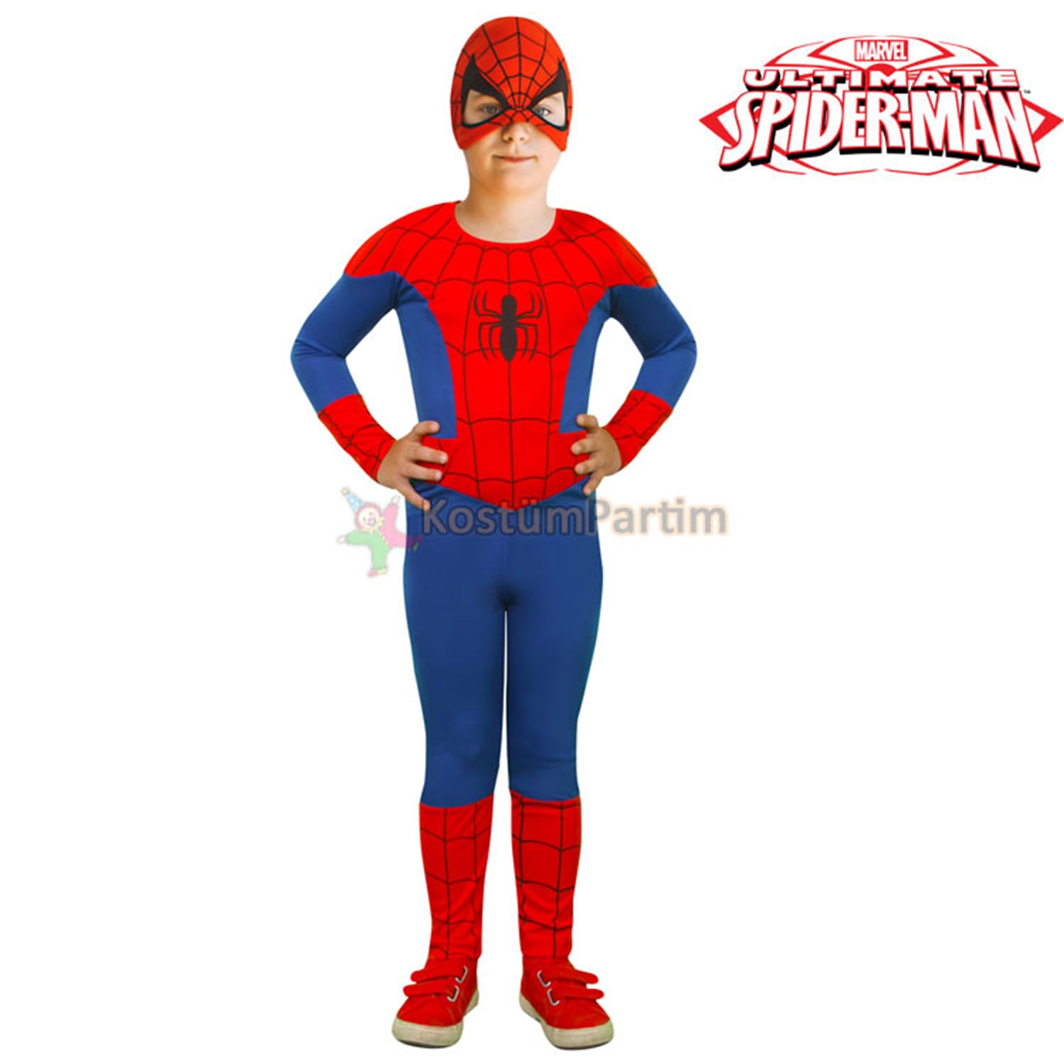 7-9Yaş Örümcek Adam Kostümü (Klasik) - KostümPartim®