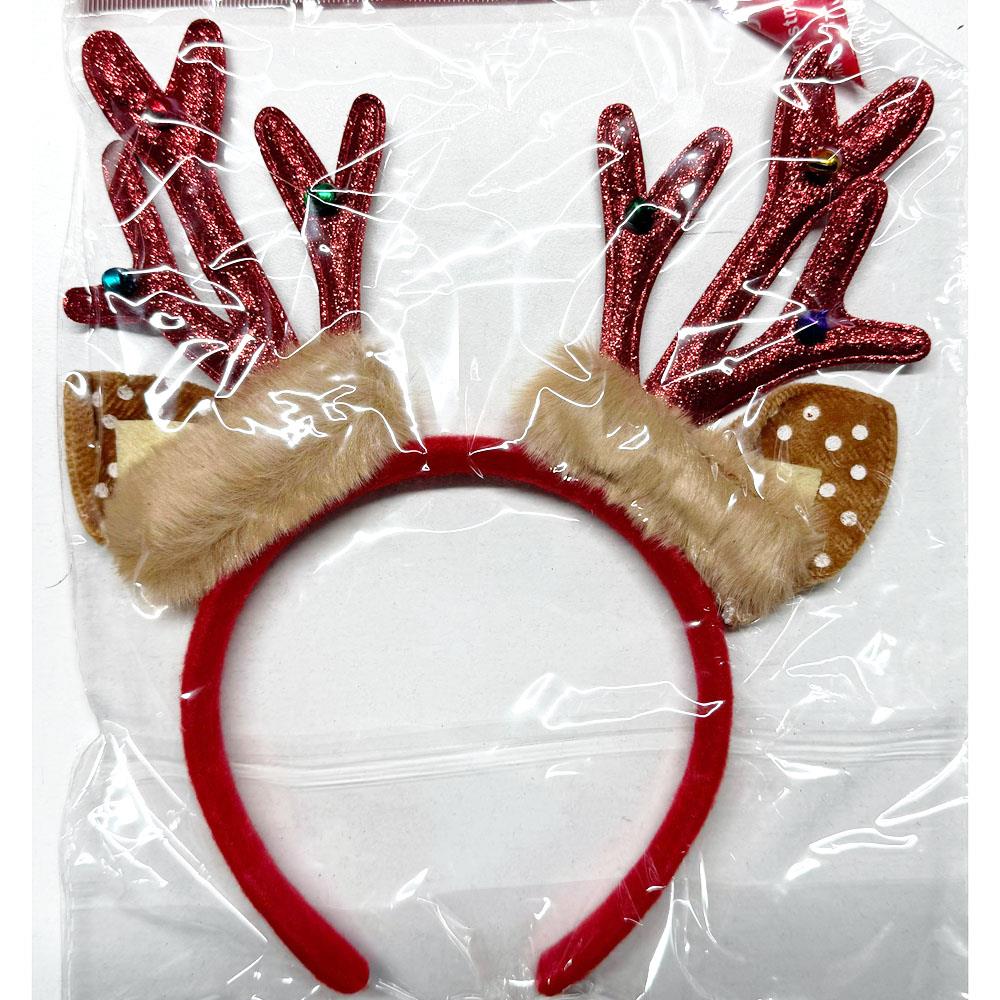 Parlak Kırmızı Geyik Boynuz ve Kulaklı Yılbaşı Tacı Yılbaşı Parti Malzemeleri KostümPartim® Parlak Kırmızı Geyik Boynuz ve Kulaklı Yılbaşı Tacı - Yılbaşı Partinizi Neşelendirin