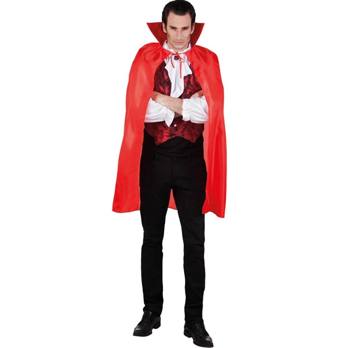 Şeytan Pelerini Yetişkin Kırmızı Saten 100cm Yakalı Pelerinler Şeytan Pelerini Yetişkin Kırmızı Saten 100cm Yakalı - KostümPartim®
