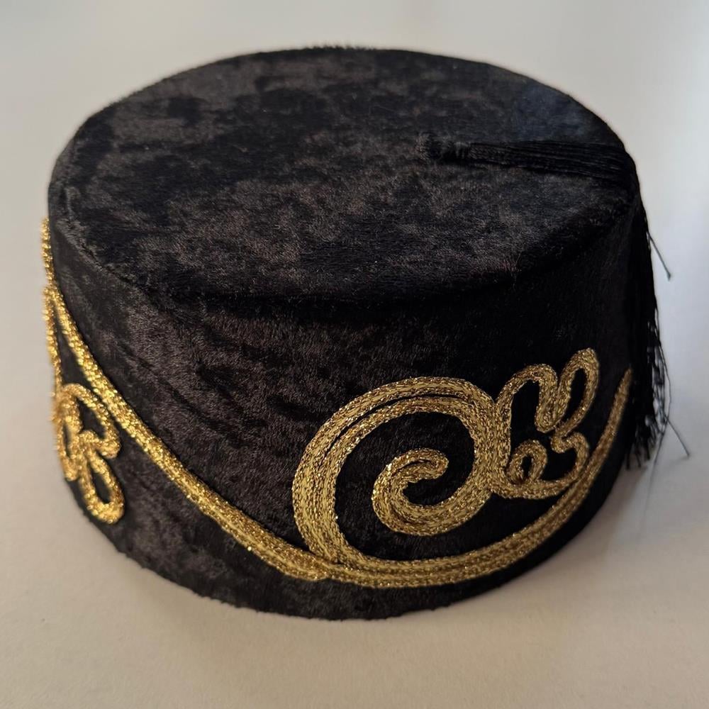 Siyah Fes Osmanlı Motifli Osmanlı Dönem Kostümleri Siyah Fes Osmanlı Motifli - KostümPartim®