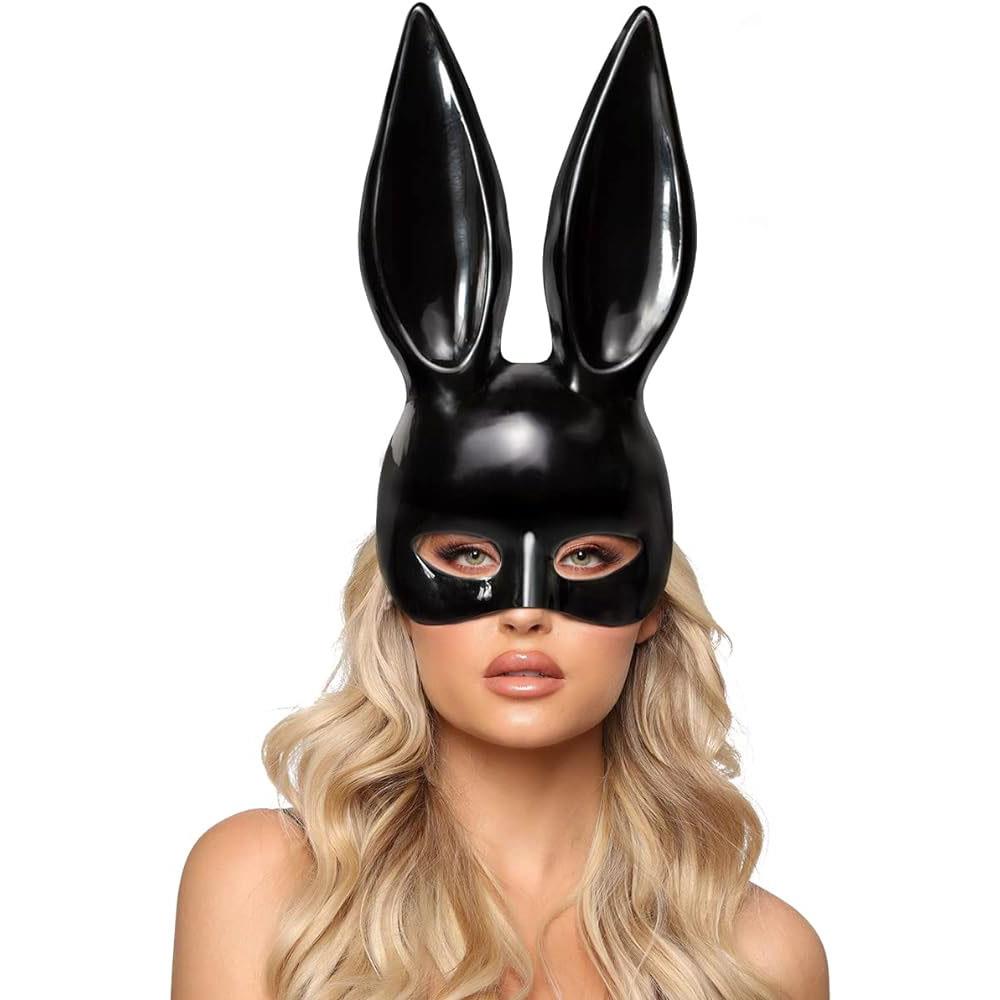 Uzun Kulak Siyah Tavşan Maske Plastik Maskeler KostümPartim® Uzun Kulak Siyah Tavşan Maske - Şık ve Gizemli Tavşan Tasarımı ile Etkinliklerde Dikkat Çekin!