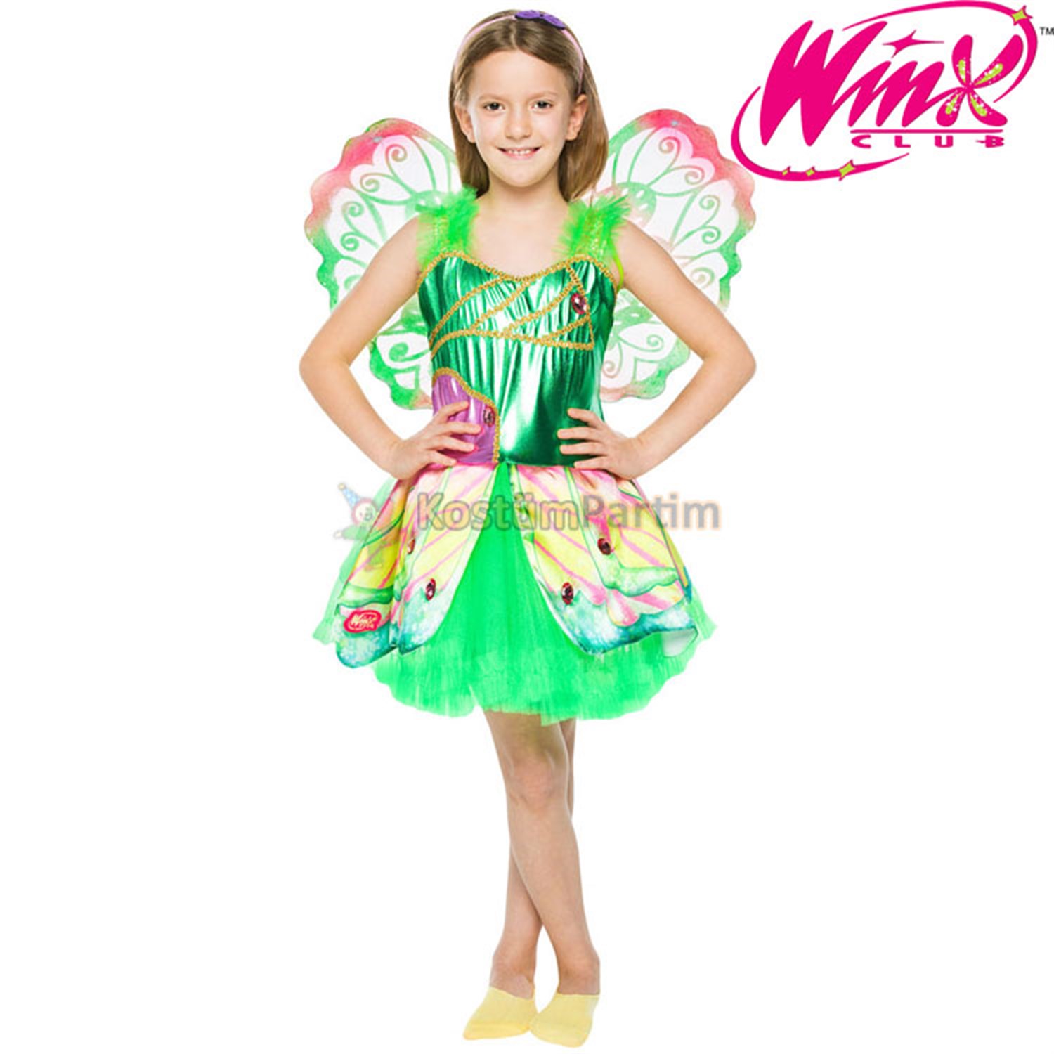 Winx Club Flora Bloomix Kostümü Kız Çocuk KıyafetiKarakter Kostümleri