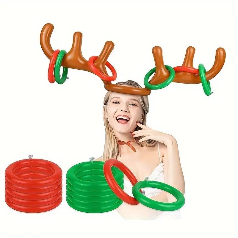 Yılbaşı Geyiği Boynuza Halka Geçirme Oyunu Yılbaşı Partisi Aksesuarları KostümPartim® Yılbaşı Geyiği Boynuza Halka Geçirme Oyunu - Partinizde Eğlenceyi Yakalayın!