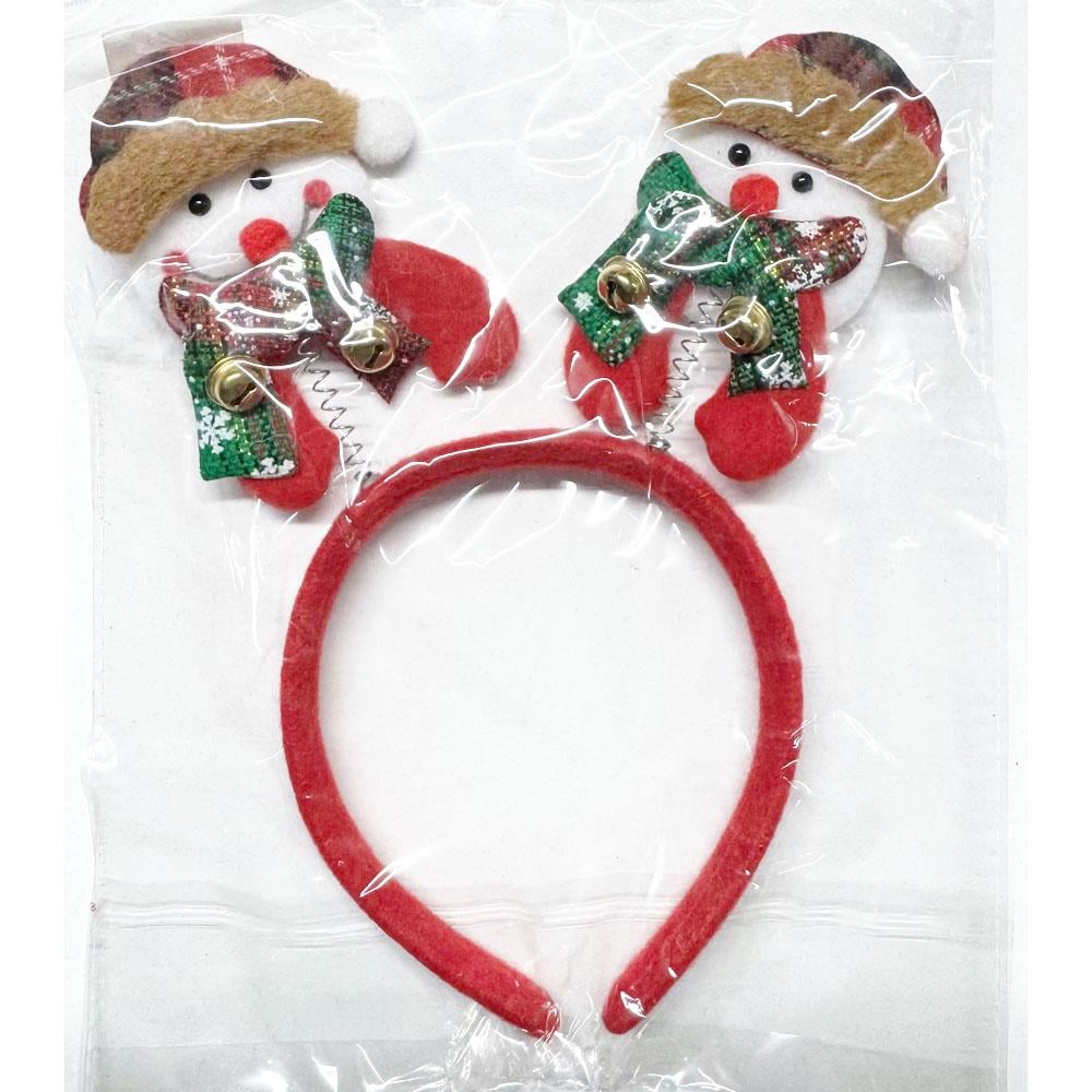 Zilli Çift Kardan Adam Ekose Atkılı Yaylı Yılbaşı Tacı Yılbaşı Parti Malzemeleri KostümPartim® Zilli Çift Kardan Adam Ekose Atkılı Yaylı Yılbaşı Tacı - Neşeli Yılbaşı Kutlamaları İçin