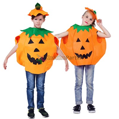 Halloween Kostümü Balkabağı Çocuk Kabak Kıyafeti - KostümPartim®