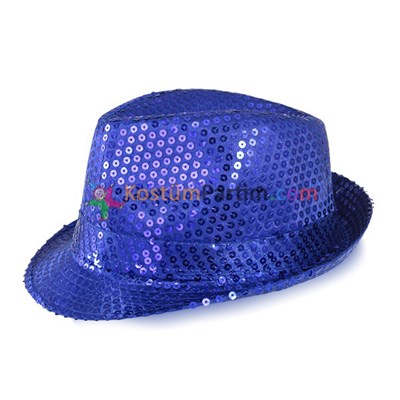 Pullu Michael Jackson Şapkası MaviŞapkalar