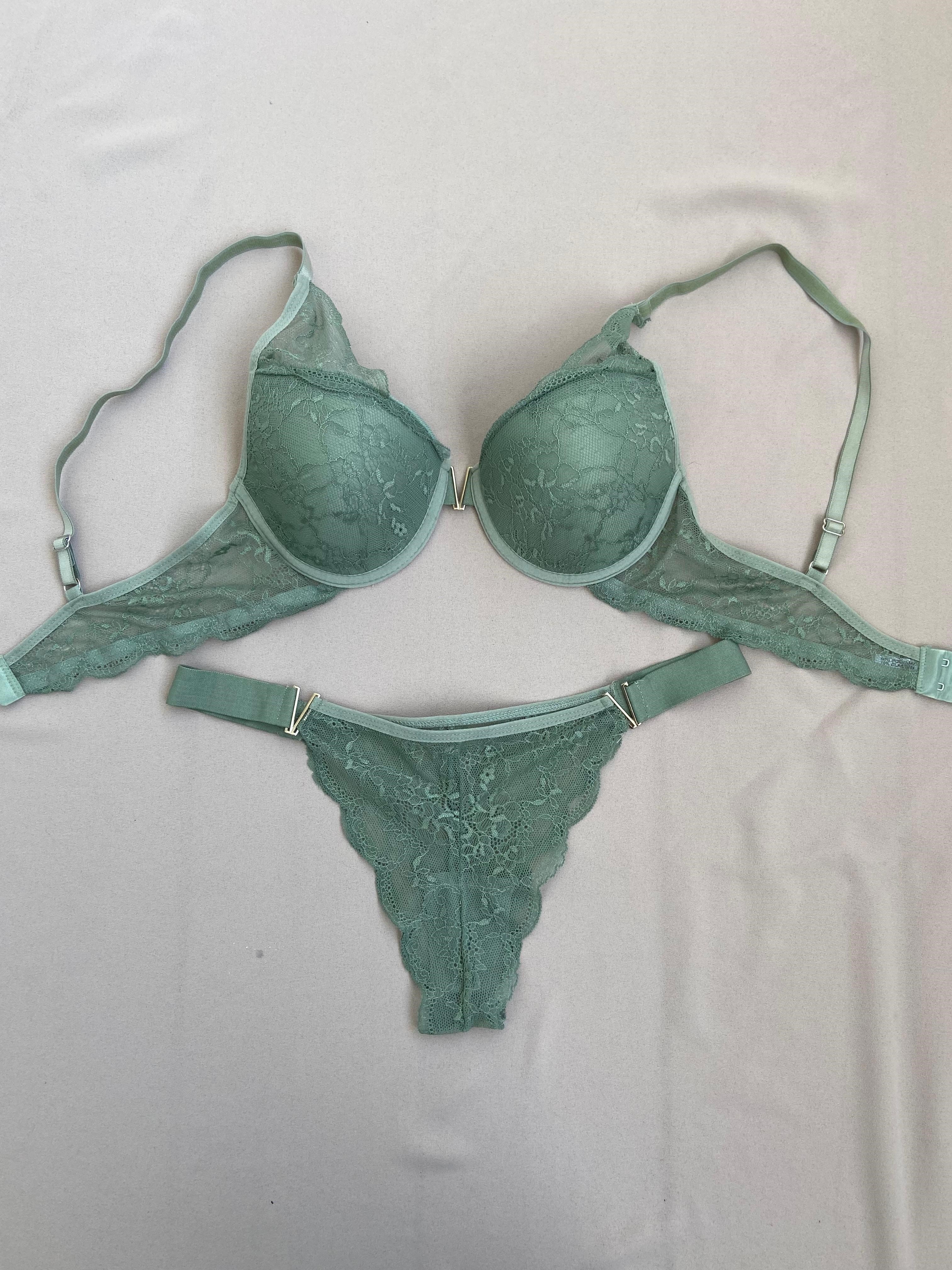 Yeşil Danteli Sütyen Takımı