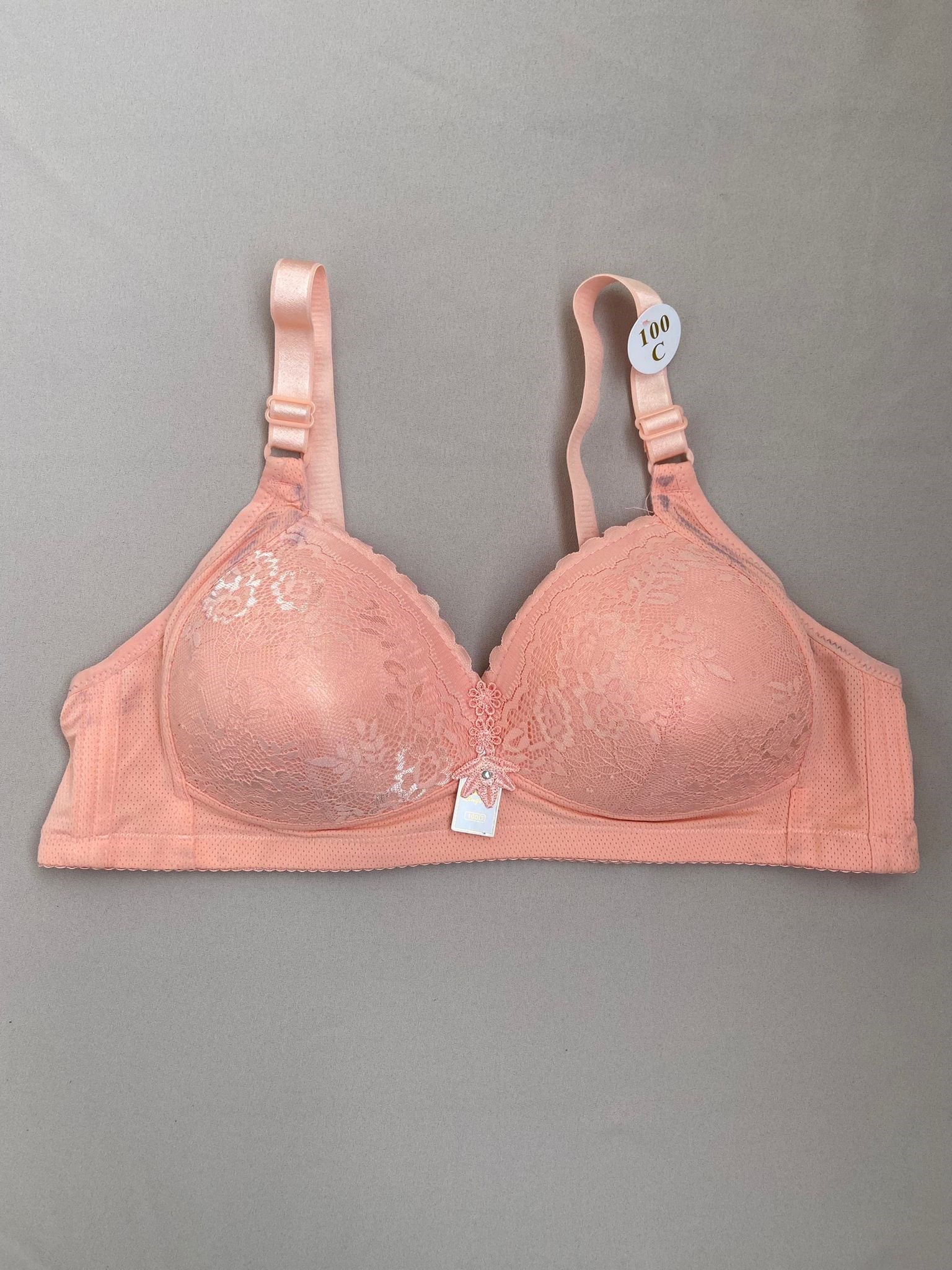 Pudra Pembesi Dantel Modeli Toparlayıcı Sütyen