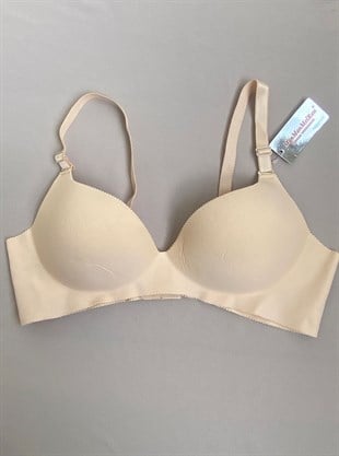 Ekru Yarım Dolgulu Lazer Kesim Sütyen 