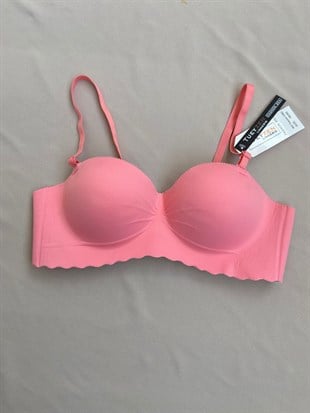PEMBE LAZER KESİM SÜTYEN 