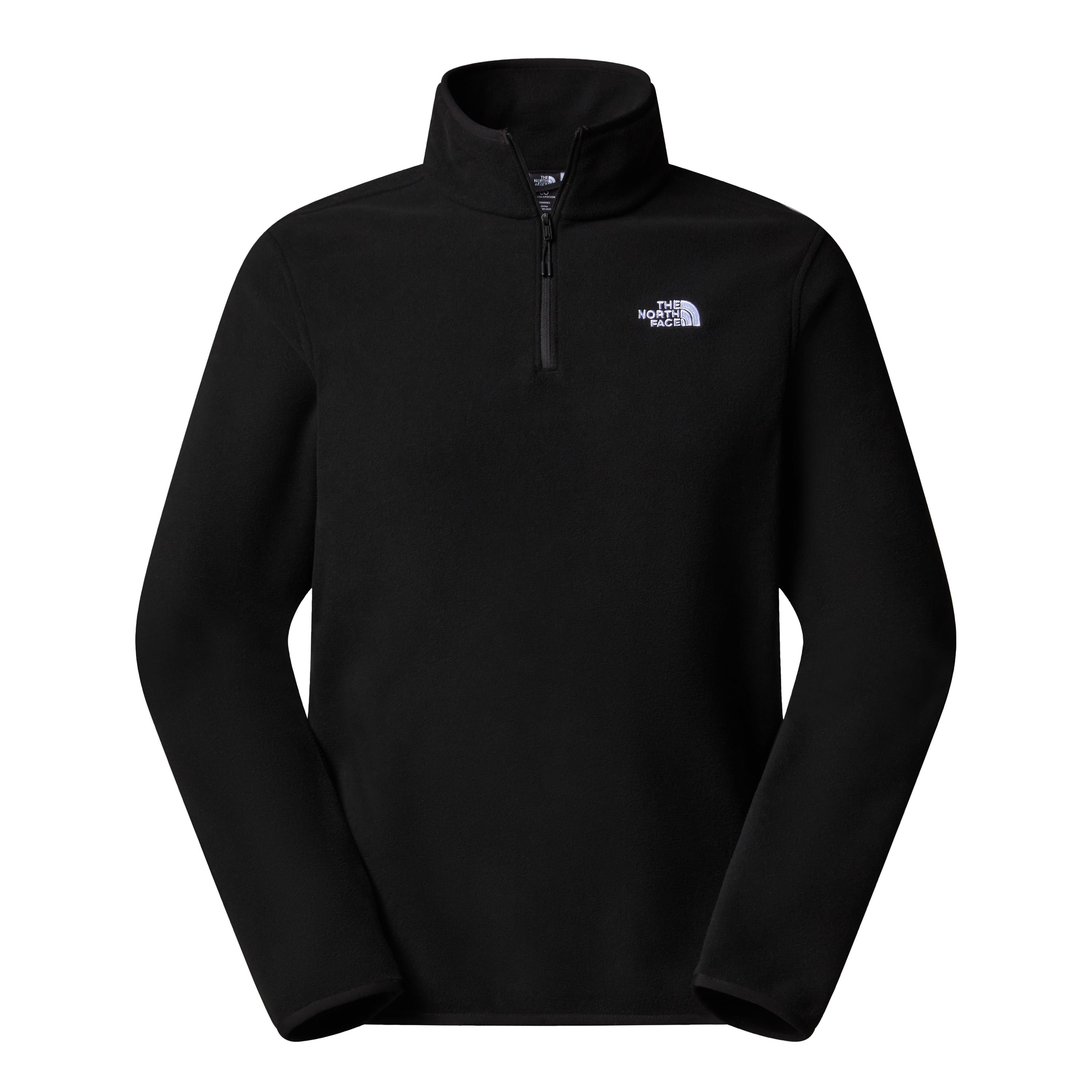 The North Face Glacier 1/4 ZIP Erkek Polar Siyah