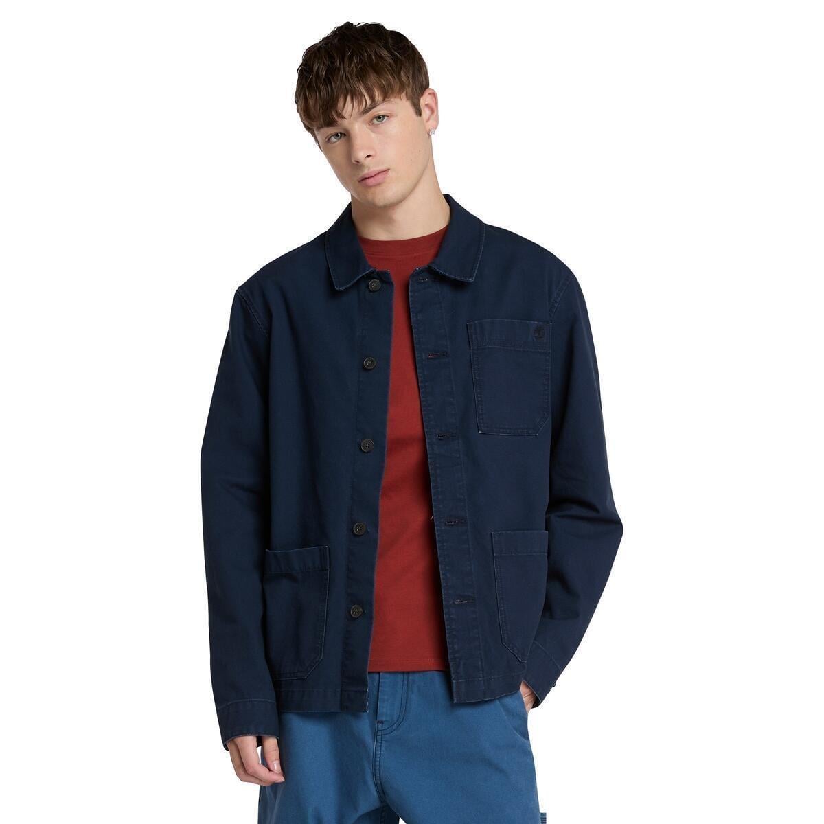 Timberland Kempshire Washed Canvas Chore Erkek Ceket Lacivert