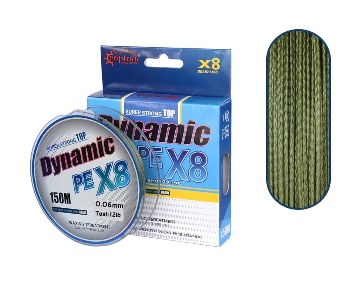 Captain Dynamic PE 8X Braid Line 150 Metre Green İp Misina