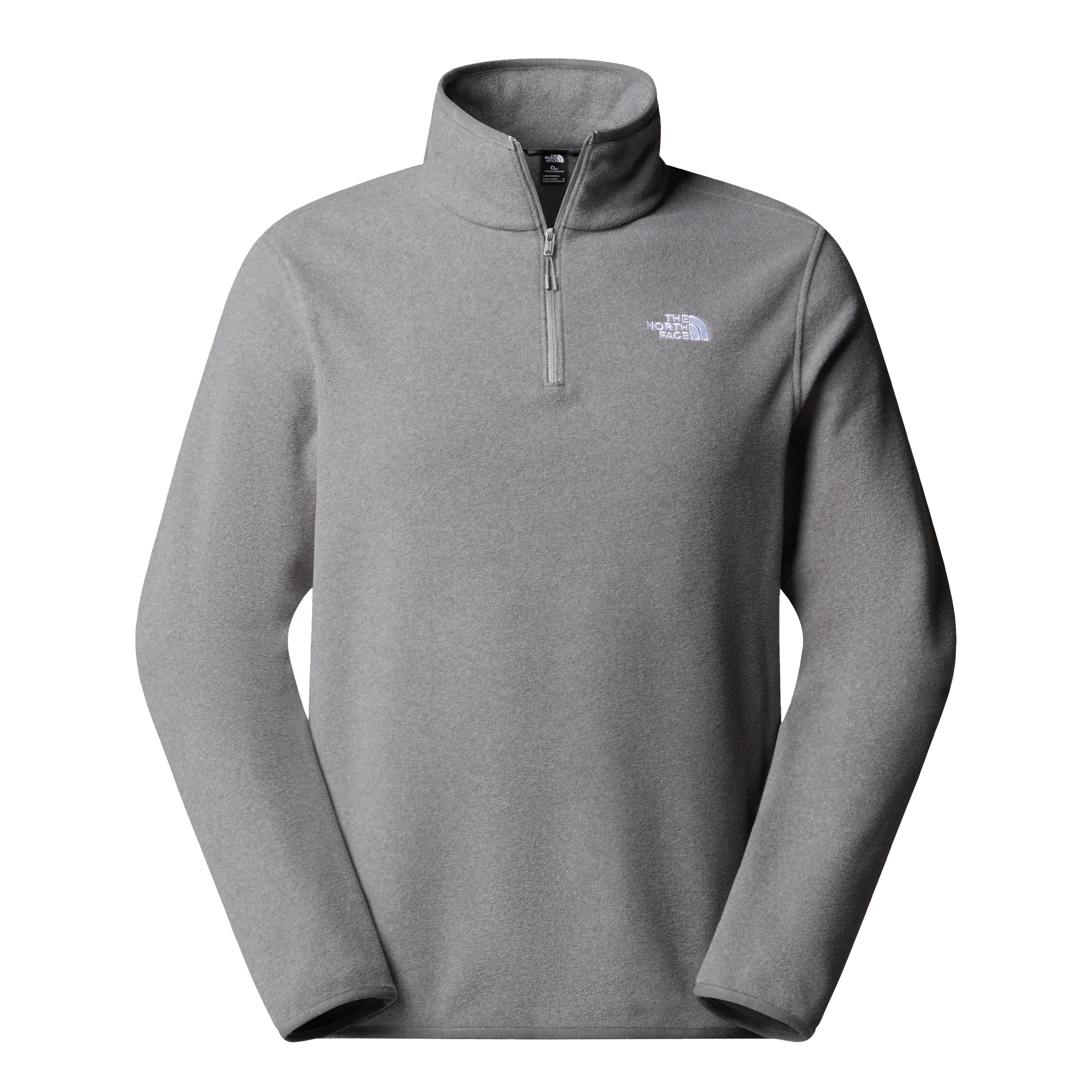 The North Face Glacier 1/4 ZIP Erkek Polar Gri 