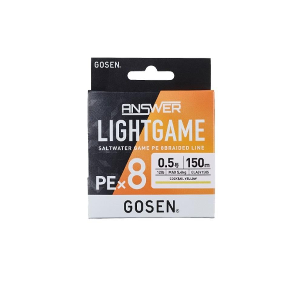 Gosen Answer Light Game PE8 Örgü LRF İpi 150mt Coctail Yellow