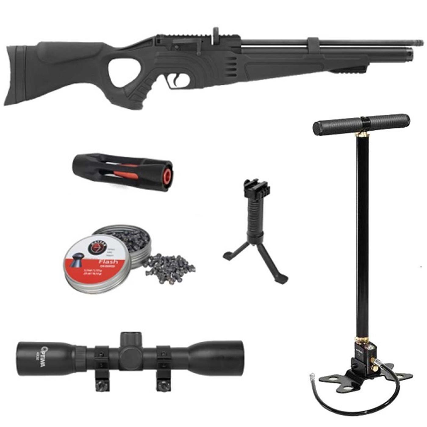 Hatsan Flash 101 Ultimate Combo PCP Havalı Tüfek (Dürbün + Pompa)