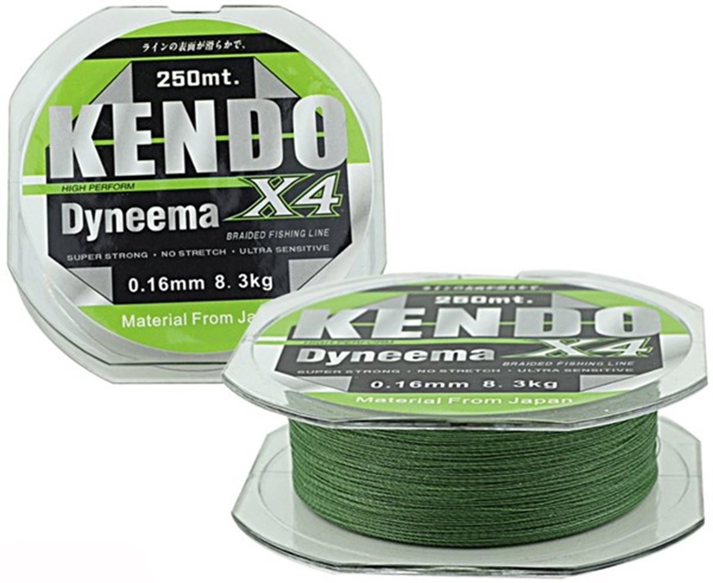 Kendo Dynema 4 Örgü 250Mt (Green) İp Misina