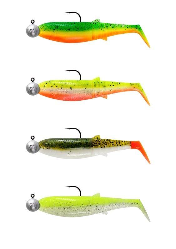 Savage Gear Cannibal Shad 8cm 5gr+7.5gr #2/0 Dark Water 4+4Pcs