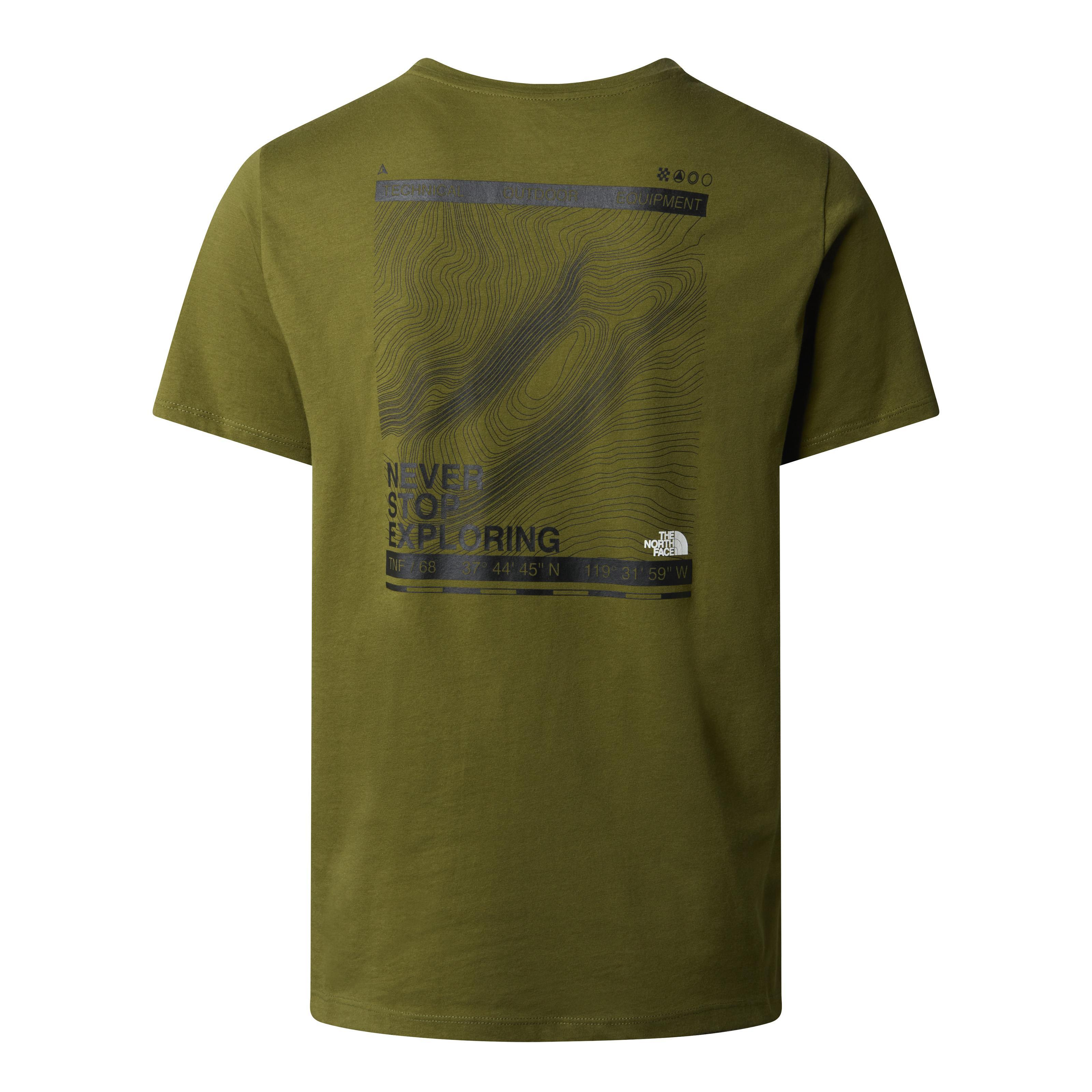 The North Face Foundation Mountain Lines Graphic Erkek Tişört Forest Olive