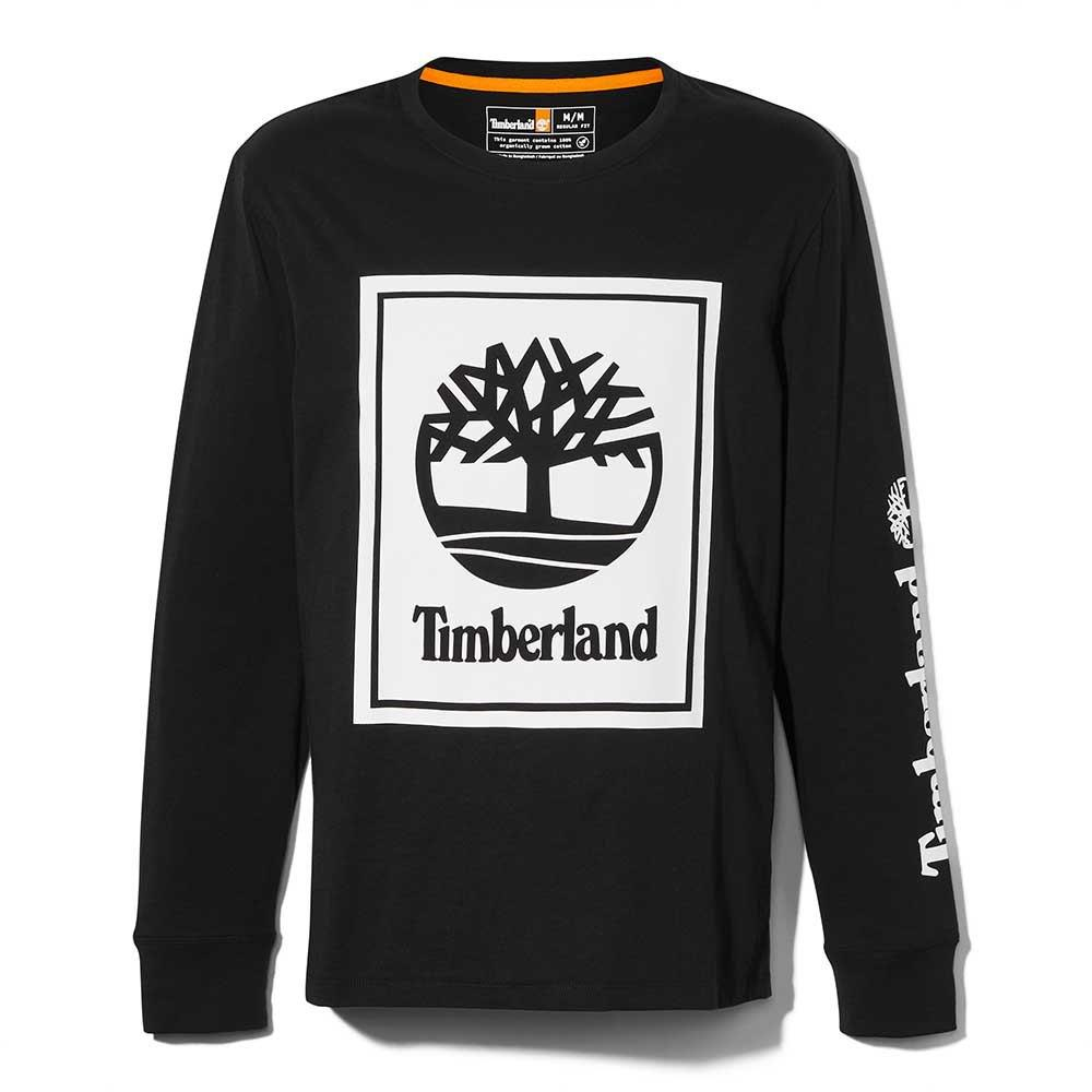 Timberland LS Front Stack Logo Tişört Siyah
