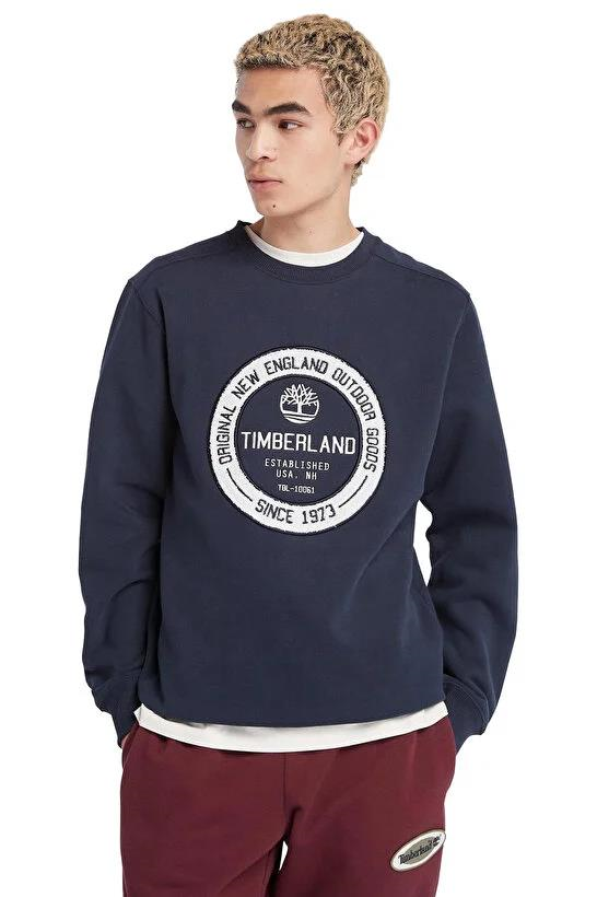 Timberland Elevated Brand Carrier Crew Erkek Sweatshirt Lacivert
