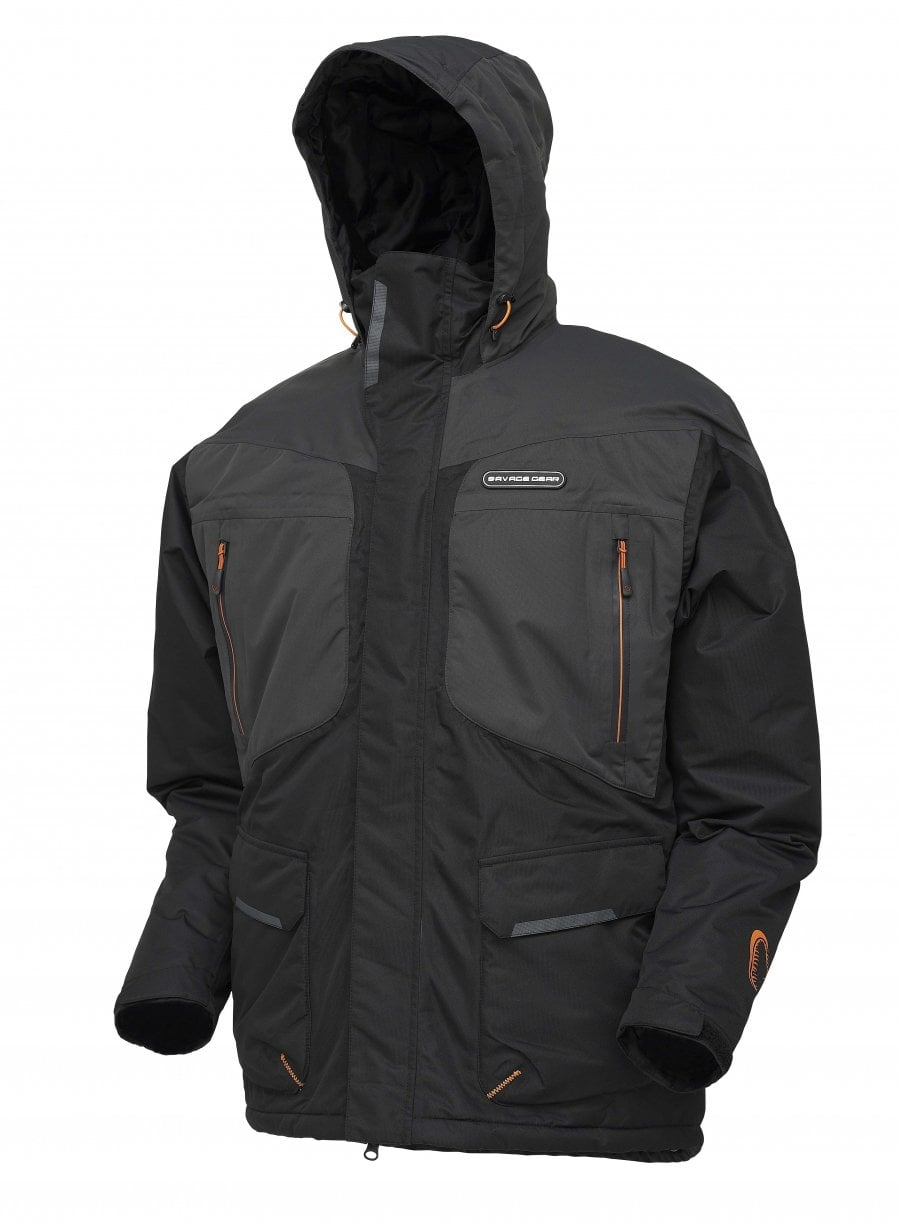 Savage Gear Heatlite Thermo Jacket Black Ink/Grey Su Geçirmez Termal Ceket