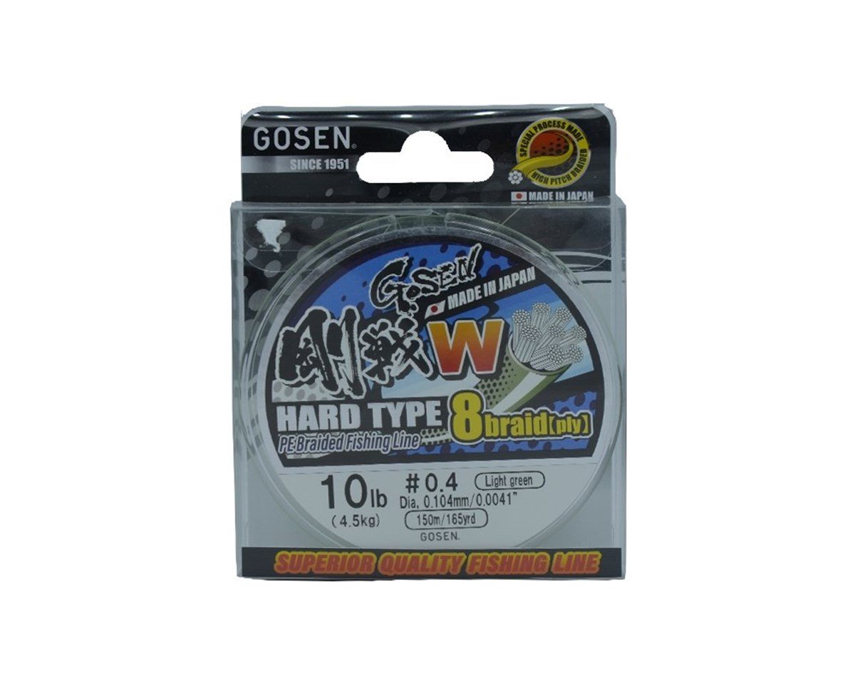 GOSEN W8 HARD TYPE 150M A.YEŞİL PE 0.4-0.104 MM
