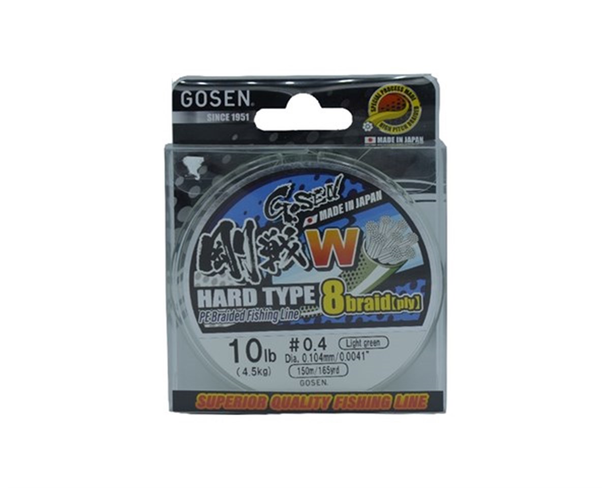 GOSEN W8 HARD TYPE 150M A.YEŞİL PE 0.4-0.104 MM