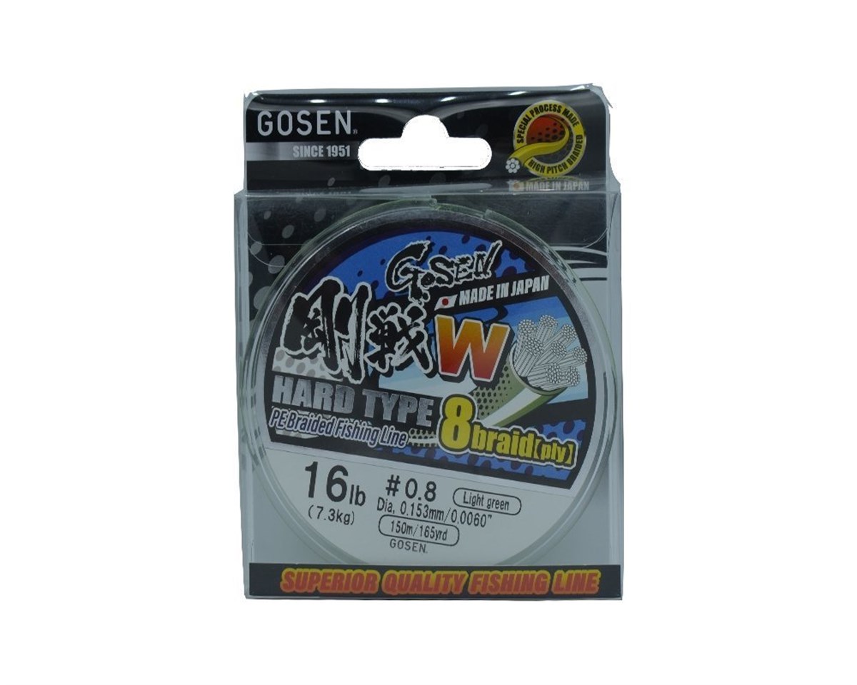 GOSEN W8 HARD TYPE 150M A.YEŞİL PE 0.8-0.153 MM