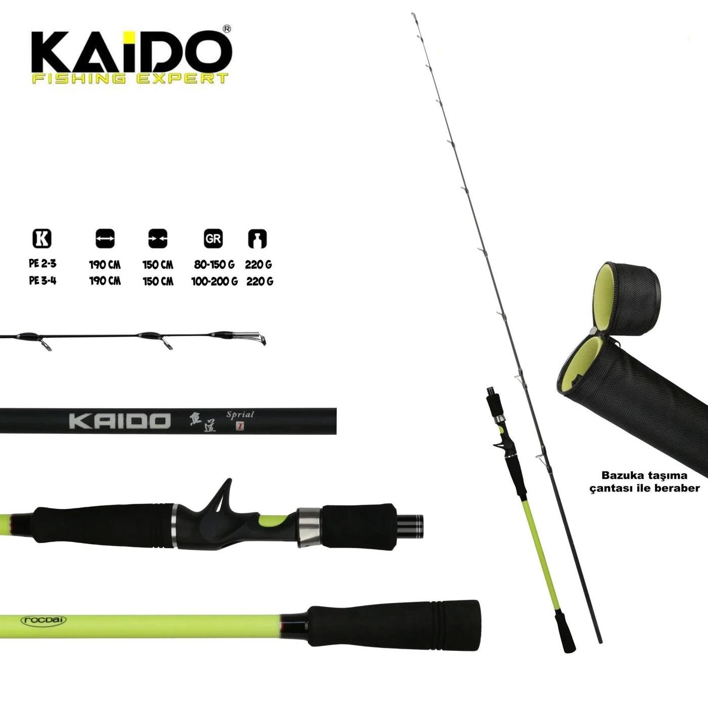Kaido Slow Jig 190cm PE 3-4 Kamış Tetikli